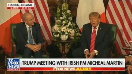 trump with irish official micheal martin