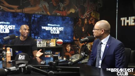 Charlamagne Tha God interviewing Aaron Ford