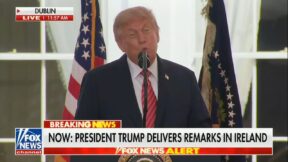 Donald Trump jokes his wife is in Ireland 