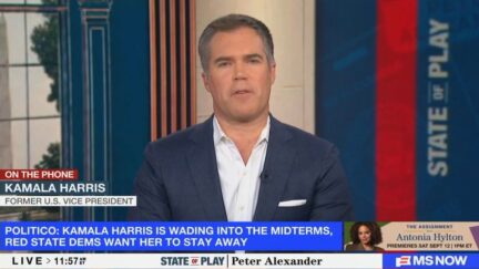 Peter Alexander interviewing Kamala Harris by phone