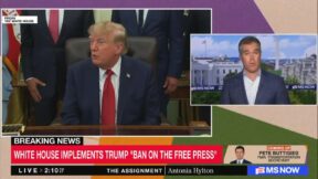 Peter Alexander of MS NOW argued Trump banned MS NOW, CNN and Politico to distract his base from the 