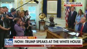 Donald Trump and press corps