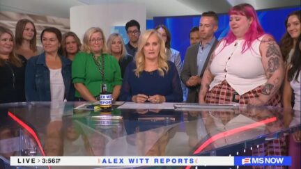 Alex Witt and MS NOW crew
