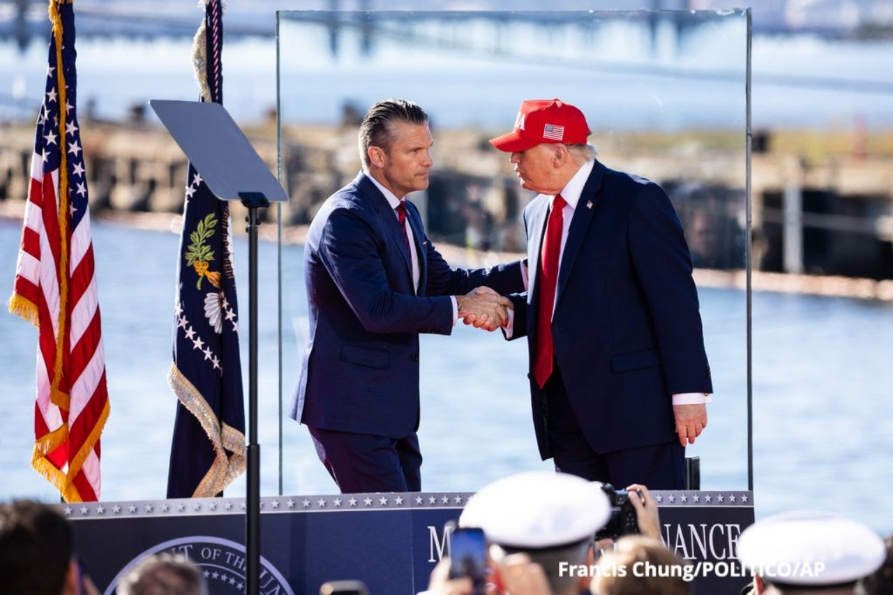 Pete Hegseth and Donald Trump