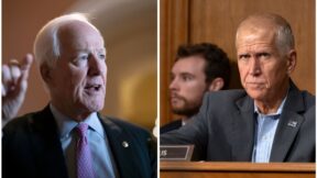 John Cornyn, left (AP Photo/J. Scott Applewhite); Thom Tillis, right (AP Photo/Mark Schiefelbein)