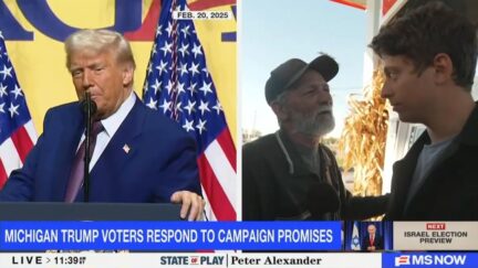 Alex Tabot interviewing Trump voter in Michigan