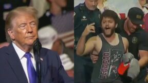 Donald Trump South Carolina rally protester