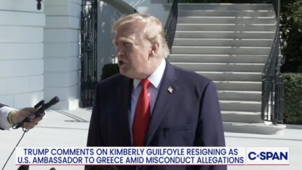 trump taking questions from reporters outside the white house